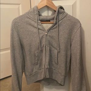 BRANDY MELVILLE gray zip up hoodie